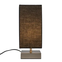 Lampe de table moderne noire avec acier - Milo