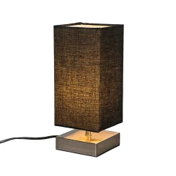 Lampe de table moderne noire avec acier - Milo