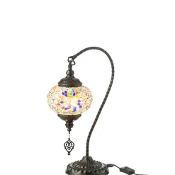 Lampe de table mosaïque en verre orange 15x24x44cm