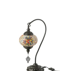 Lampe de table mosaïque en verre orange 15x24x44cm