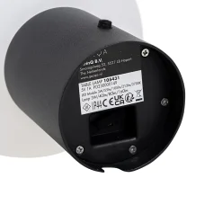 Lampe de table noire avec LED dimmable 3 niveaux rechargeable - Louise