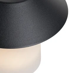 Lampe de table noire avec LED intégrée à 3 niveaux de luminosité, rechargeable - Ivan