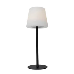 Lampe de table noire rechargeable avec LED et variateur IP54 - Jude