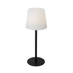 Lampe de table noire rechargeable avec LED et variateur IP54 - Jude