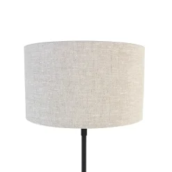 Lampe de table noire réglable avec abat-jour gris clair 35 cm - Parte