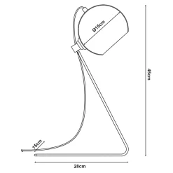 Lampe de table Oldibro E14 45 x 28 x 15 cm blanc lux.pro