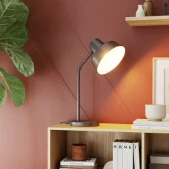 Lampe de table Orous E27 15W L.33xH.47,5xP.19,7cm gris foncé GoodHome