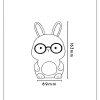 Lampe de table PINCHA RABBIT en silicone avec LED intégré - Blanc - Lucide