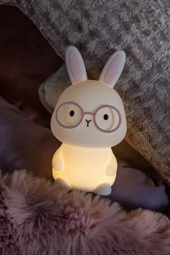Lampe de table PINCHA RABBIT en silicone avec LED intégré - Blanc - Lucide