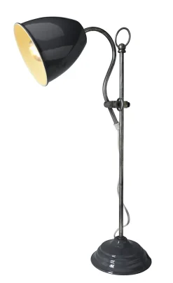 Lampe de table 'Pinhead', Retro Classic en métal gris, E14