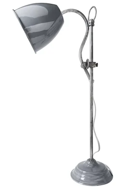 Lampe de table 'Pinhead', Retro Classic en métal gris, E14