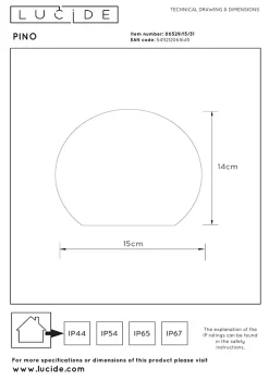Lampe de table PINO en synthétique avec LED intégré - Blanc - Lucide