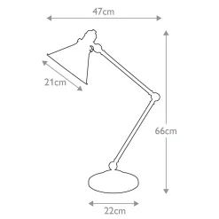 Lampe de table Provence 1 lumière - Nickel poli