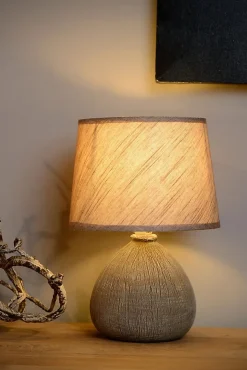 Lampe de table RAMZI en céramique avec 1xE14 - Brun - Lucide