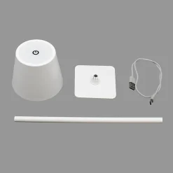 Lampe de Table Rechargeable Tactile Blanche 3W CCT - 3000K/4000K/6500K - SILAMP