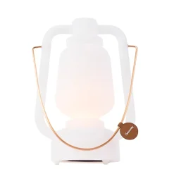 Lampe de table rechargeable 30 cm IP44 blanche - STORM SMALL