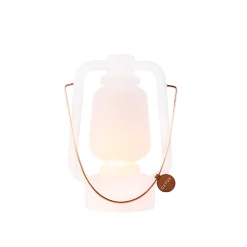 Lampe de table rechargeable 30 cm IP44 blanche - STORM SMALL