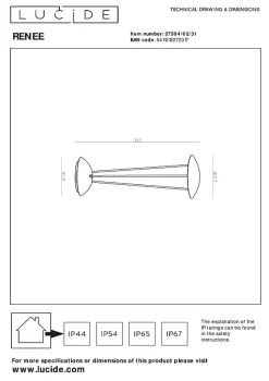 Lampe de table RENEE en aluminium avec LED intégré - Blanc - Lucide