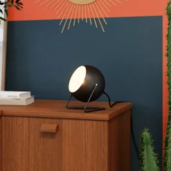 Lampe de table Roccheta E14 10W L.16.5xH.18xP.16cm noir GoodHome