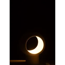 Lampe de table ronde en pierre beige 23x14x27 cm