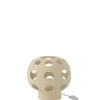 Lampe de table ronde en pierre beige 25x25x21.5 cm