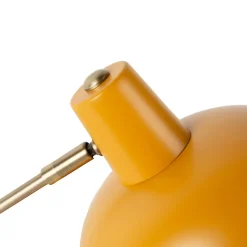 Lampe de table rétro jaune avec bronze - Milou