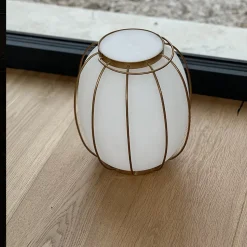 Lampe de table sans fil - LUMISKY - TULUM - H27 cm - Poignée en métal - Doré - LED blanc chaud et blanc froid