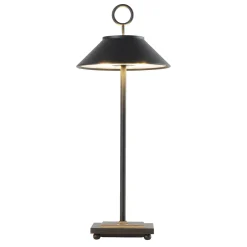 Lampe de table sans fil aluminium MARAIS Noir H29cm
