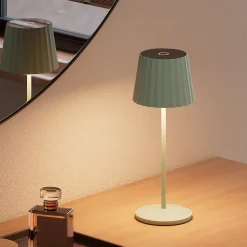 Lampe de table sans fil ABBY Vert H30cm