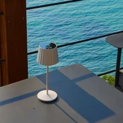 Lampe de table sans fil ABBY Blanc H30cm