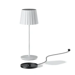 Lampe de table sans fil ABBY Blanc H30cm