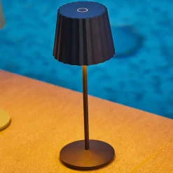 Lampe de table sans fil ABBY Noir H30cm