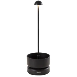 Lampe de table sans fil aluminium BASKET Noir H31cm