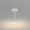 Lampe de table sans fil aluminium SANDY MINI Blanc H25 cm