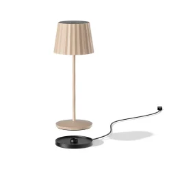 Lampe de table sans fil ABBY Sable H30cm