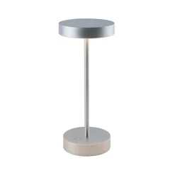 Lampe de table sans fil aluminium SANDY MINI Chrome H25 cm