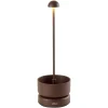 Lampe de table sans fil aluminium BASKET Rouille H31cm