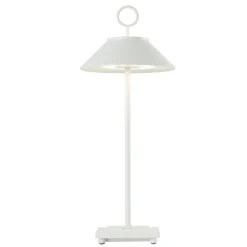 Lampe de table sans fil aluminium MARAIS Blanc H29cm