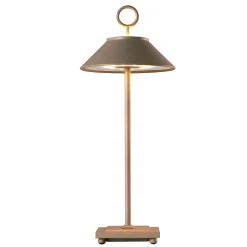 Lampe de table sans fil aluminium MARAIS Bronze H29cm