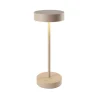 Lampe de table sans fil aluminium SANDY MINI Sable H25 cm