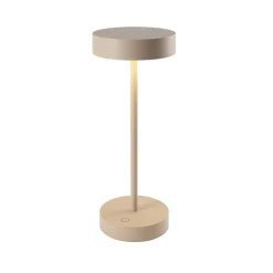 Lampe de table sans fil aluminium SANDY MINI Sable H25 cm