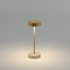 Lampe de table sans fil aluminium SANDY MINI Sable H25 cm