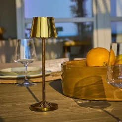 Lampe de table sans fil EMILY Or H25cm