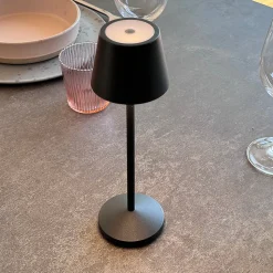 Lampe de table sans fil EMILY Noir H25cm
