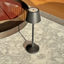 Lampe de table sans fil EMILY Noir H25cm