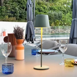 Lampe de table sans fil KELLY Vert H38cm