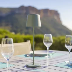 Lampe de table sans fil KELLY Vert H38cm