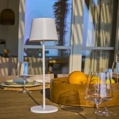 Lampe de table sans fil KELLY Blanc H38cm