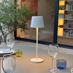 Lampe de table sans fil KELLY Blanc H38cm