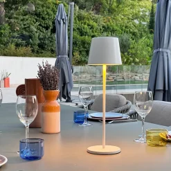 Lampe de table sans fil KELLY Blanc H38cm